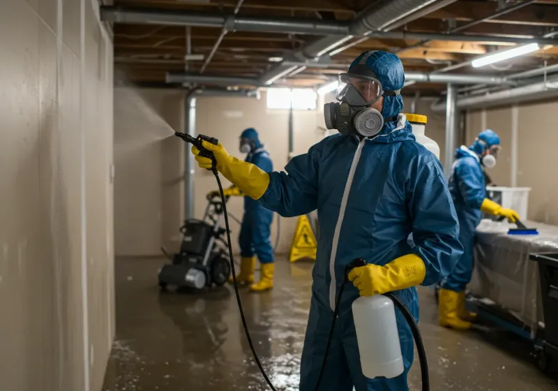 Basement Sanitization and Antimicrobial Treatment process in Danville, AL