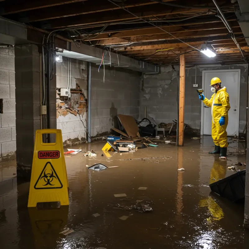 Flooded Basement Electrical Hazard in Danville, AL Property